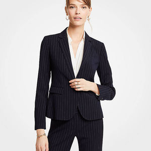 Ann Taylor - Navy Pinstripe  Blazer